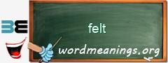 WordMeaning blackboard for felt